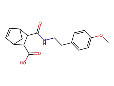 3-{[2-(4-methoxyphenyl)ethyl]carbamoyl}bicyclo[2.2.1]hept-5-ene-2-carboxylic acid structure