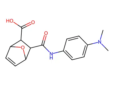 3-{[4-(dimethylamino)phenyl]carbamoyl}-7-oxabicyclo[2.2.1]hept-5-ene-2-carboxylic acid structure