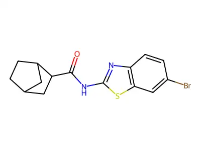 N-(6-bromo-1,3-benzothiazol-2-yl)bicyclo[2.2.1]heptane-2-carboxamide structure