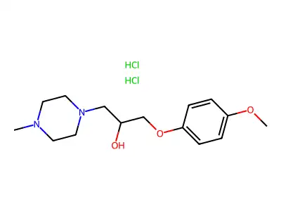 1-(4-methoxyphenoxy)-3-(4-methylpiperazin-1-yl)propan-2-ol Dihydrochloride structure