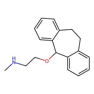 2-[(10,11-Dihydro-5H-dibenzo[a,d]cyclohepten-5-yl)oxy]-N-methyl-ethanamine structure