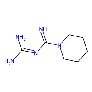 N-(imino(1-piperidinyl)methyl)guanidine structure