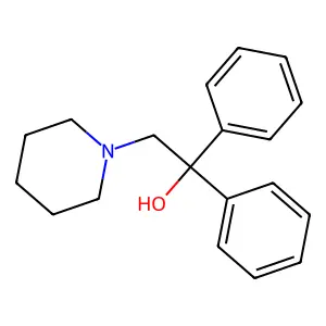 1-Piperidineethanol, alpha,alpha-diphenyl- structure