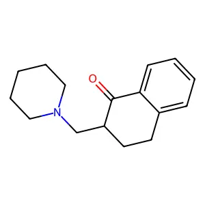 3,4-Dihydro-2-(1-piperidinylmethyl)-1(2H)-naphthalenone structure