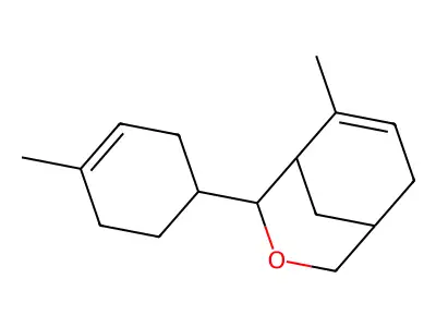 6-Methyl-4-(4-methylcyclohex-3-en-1-yl)-3-oxabicyclo[3.3.1]non-6-ene structure