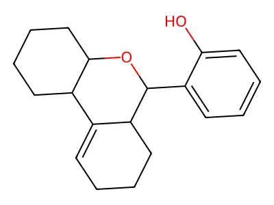 2-(2,3,4,4a,6,6a,7,8,9,10b-decahydro-1H-benzo[c]chromen-6-yl)phenol structure