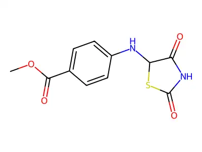 Methyl 4-[(2,4-dioxo-1,3-thiazolidin-5-yl)amino]benzoate structure