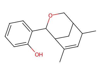 2-(6,8-Dimethyl-3-oxabicyclo[3.3.1]non-7-en-2-yl)phenol structure