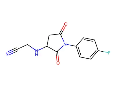 2-[[1-(4-Fluorophenyl)-2,5-dioxopyrrolidin-3-yl]amino]acetonitrile structure