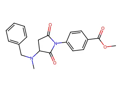 Methyl 4-(3-(benzyl(methyl)amino)-2,5-dioxopyrrolidin-1-yl)benzoate structure