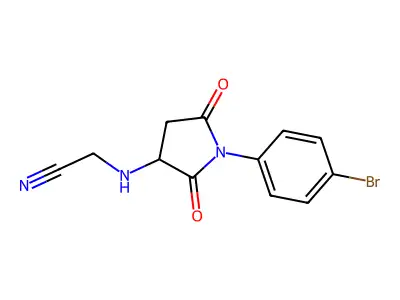 2-[[1-(4-Bromophenyl)-2,5-dioxopyrrolidin-3-yl]amino]acetonitrile structure