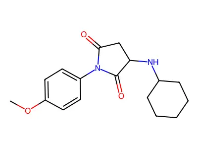 3-(Cyclohexylamino)-1-(4-methoxyphenyl)pyrrolidine-2,5-dione structure