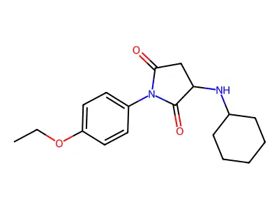 3-(Cyclohexylamino)-1-(4-ethoxyphenyl)pyrrolidine-2,5-dione structure
