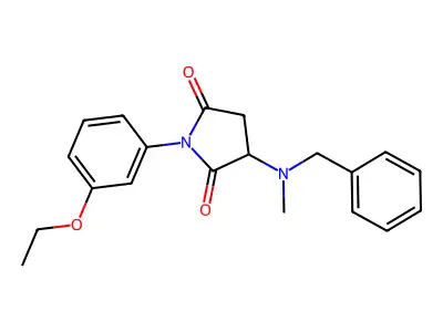 3-[Benzyl(methyl)amino]-1-(3-ethoxyphenyl)pyrrolidine-2,5-dione structure