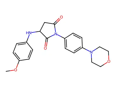 3-((4-Methoxyphenyl)amino)-1-(4-morpholinophenyl)pyrrolidine-2,5-dione structure