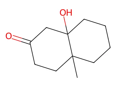 2(1H)-Naphthalenone, octahydro-8a-hydroxy-4a-methyl- structure
