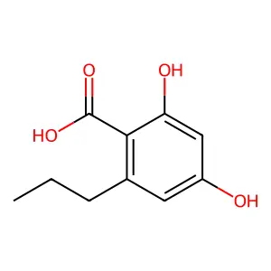 2,4-二羟基-6-丙基苯甲酸 structure