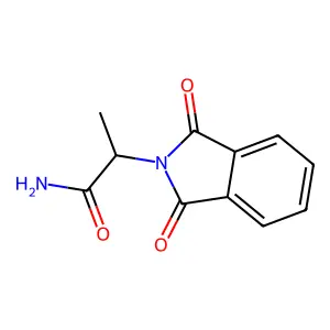 (2S)-2-(1,3-dioxoisoindol-2-yl)propanamide structure