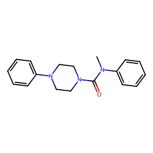 N-methyl-N,4-diphenylpiperazine-1-carboxamide structure