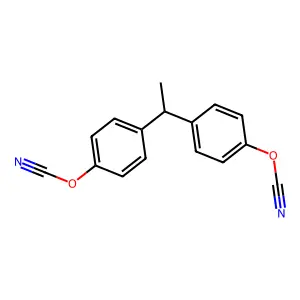 4,4'-Ethylidenediphenyl dicyanate structure