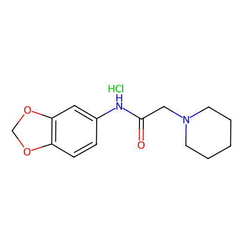 N-(benzo[d][1,3]dioxol-5-yl)-2-(piperidin-1-yl)acetamide hydrochloride structure