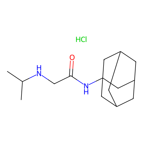 N~1~-1-adamantyl-N~2~-isopropylglycinamide hydrochloride structure