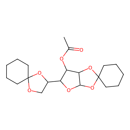 [5-(1,4-dioxaspiro[4.5]decan-3-yl)spiro[3a,5,6,6a-tetrahydrofuro[2,3-d][1,3]dioxole-2,1'-cyclohexane]-6-yl] acetate structure