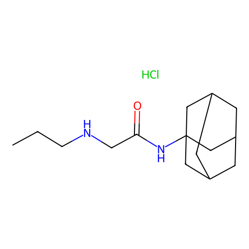 N-((3s,5s,7s)-adamantan-1-yl)-2-(propylamino)acetamide hydrochloride structure