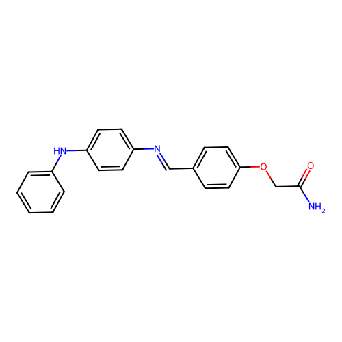 2-[4-[(4-Anilinophenyl)iminomethyl]phenoxy]acetamide structure