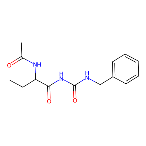 2-acetamido-N-(benzylcarbamoyl)butanamide structure