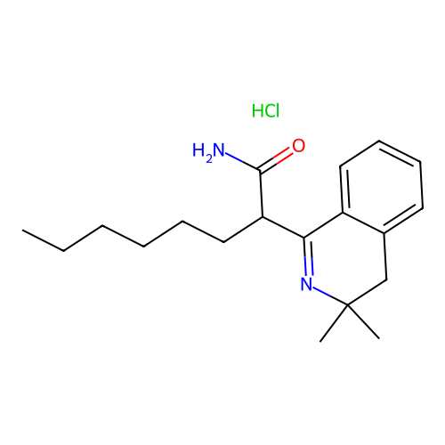 2-(3,3-Dimethyl-3,4-dihydroisoquinolin-1-yl)octanamide hydrochloride structure