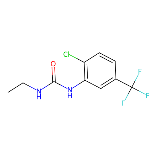 N-[2-chloro-5-(trifluoromethyl)phenyl]-N'-ethylurea structure
