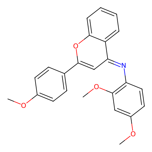2,4-dimethoxy-N-[(4E)-2-(4-methoxyphenyl)-4H-chromen-4-ylidene]aniline structure