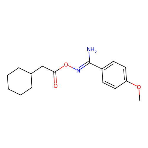 N'-[(cyclohexylacetyl)oxy]-4-methoxybenzenecarboximidamide structure