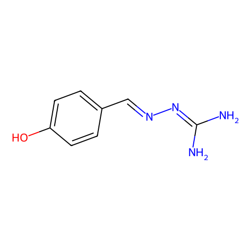 2-[(4-Hydroxyphenyl)methylideneamino]guanidine structure