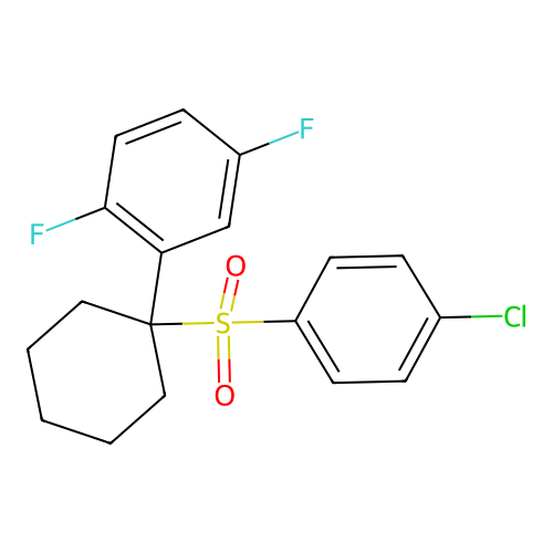 2-(1-(4-Chlorophenylsulfonyl)cyclohexyl)-1,4-difluorobenzene structure