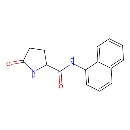 N-naphthalen-1-yl-5-oxopyrrolidine-2-carboxamide structure