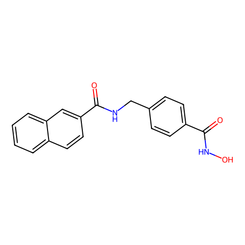 N-[[4-[(hydroxyamino)carbonyl]phenyl]methyl]-2-naphthalenecarboxamide structure