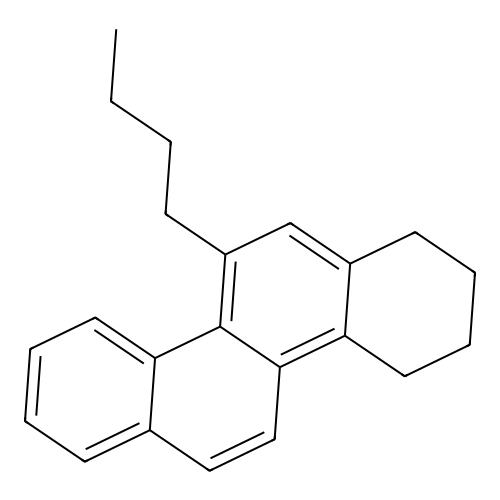 Chrysene, 11-butyl-1,2,3,4-tetrahydro- structure