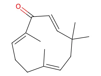 2,6,9,9-Tetramethylcycloundeca-2,6,10-trien-1-one structure