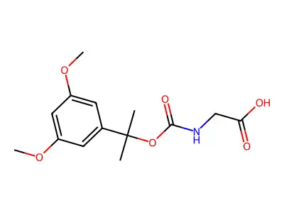 N-[[1-(3,5-Dimethoxylphenyl)-1-methylethoxy]carbonyl]-glycine structure