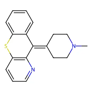 10-(N-Methylpiperidyliden-4)-1-azathioxanthene structure