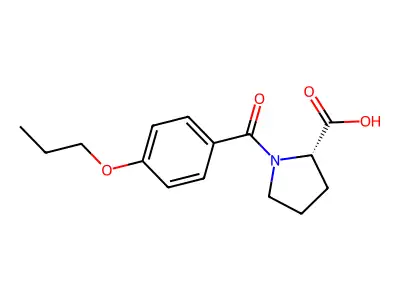 1-(4-Propoxybenzoyl)pyrrolidine-2-carboxylic acid structure