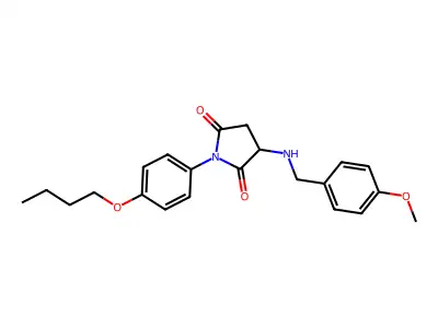 1-(4-Butoxyphenyl)-3-[(4-methoxyphenyl)methylamino]pyrrolidine-2,5-dione structure