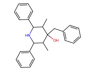 4-Benzyl-3,5-dimethyl-2,6-diphenylpiperidin-4-ol structure