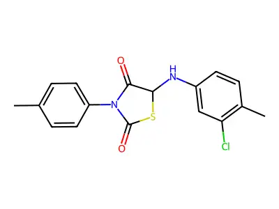 5-[(3-Chloro-4-methylphenyl)amino]-3-(4-methylphenyl)-1,3-thiazolidine-2,4-dione structure