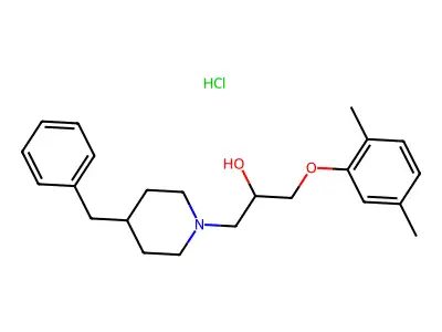 1-(4-Benzylpiperidin-1-yl)-3-(2,5-dimethylphenoxy)propan-2-ol hydrochloride structure