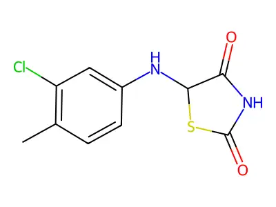 5-[(3-Chloro-4-methylphenyl)amino]-1,3-thiazolidine-2,4-dione structure