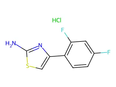 4-(2,4-Difluorophenyl)-1,3-thiazol-2-amine hydrochloride structure