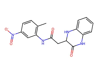 N-(2-methyl-5-nitrophenyl)-2-(3-oxo-1,2,3,4-tetrahydroquinoxalin-2-yl)acetamide structure